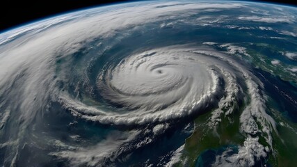 Massive Hurricane from Space – High-Resolution Satellite View of Extreme Weather System
