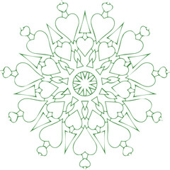 Beautiful flower art and mandala vector design