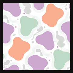 Abstract Pastel Shapes Background with Organic Lines