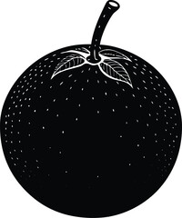 apple on black background