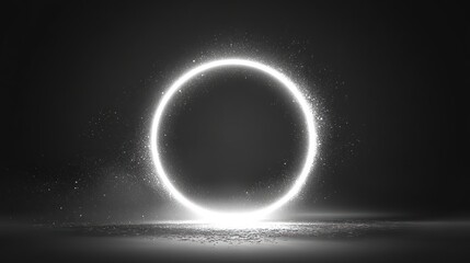 Obraz premium Circle Light on Black Background