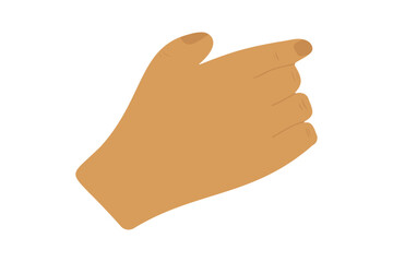 Index finger shows direction to the right