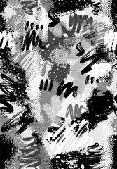 Abstract Brush Paint Splatter...