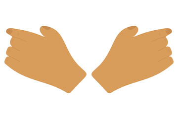 Set of two hands pointing left and right
