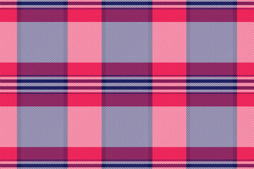 Vibrant pink and blue plaid pattern. Perfect for textile designs, website backgrounds, or fashion projects.  This seamless texture offers a stylish, modern feel with a touch of classic charm.