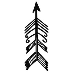 Stylized Arrow Design Featuring Elegant and Artistic Patterns in a Modern, Trendy Aesthetic