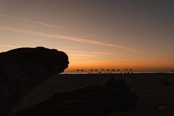 Serene sunrise over Cirali Beach in the morning. Sunrise Over Cirali, Turkey.