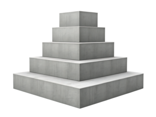 Five Tiered Concrete Pyramid Display Platform