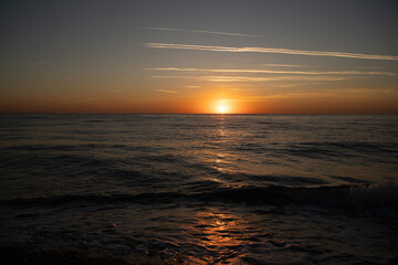 Serene sunrise over Cirali Beach in the morning. Sunrise Over Cirali, Turkey.