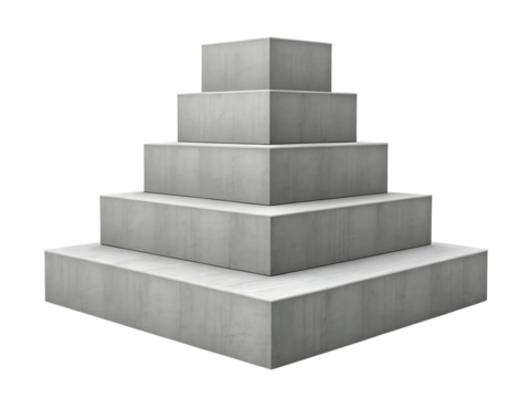 Five Tiered Concrete Pyramid Display Platform