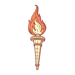 Flame flat icon vector on white background. Adobe Illustrator Artwork
