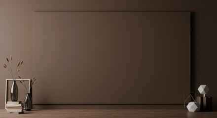 Modern minimalist room with large canvas