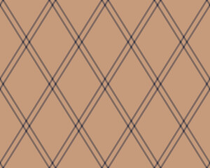 Elegant diamond pattern in muted beige and dark brown.  Perfect for backgrounds, textiles, or website designs.