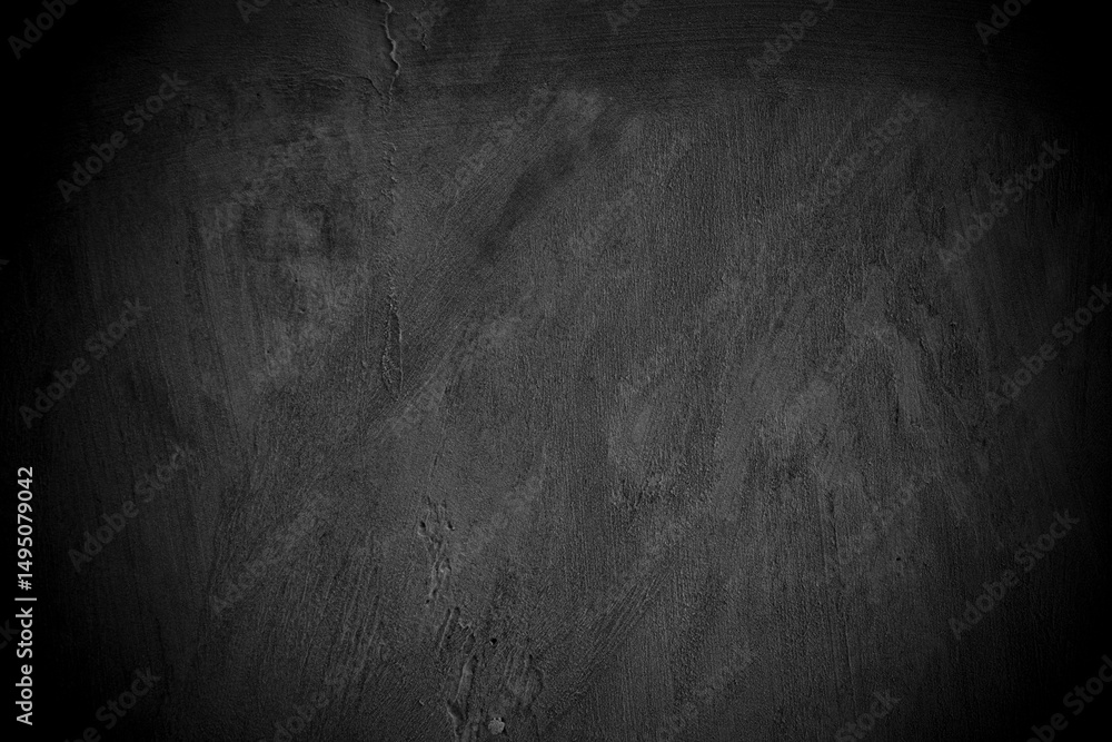 Aufkleber Old wall texture cement dark black gray background abstract grey color design are light with white gradient background.