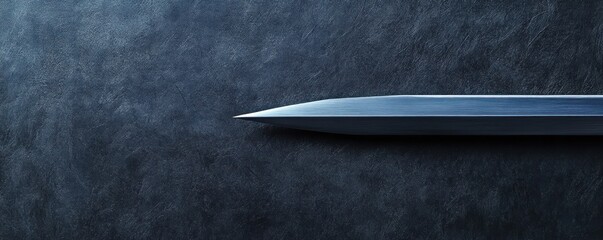 Sleek sword, dark background, sharp point, metal texture, weapon concept