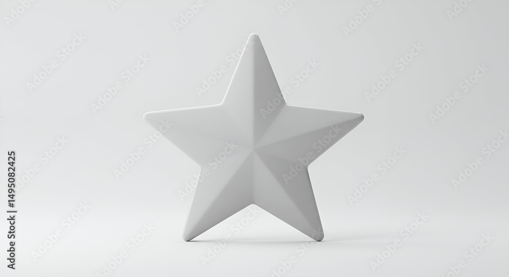 Poster neutral star design in a studio setting. isolated object with no details or special features. modern