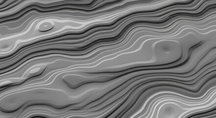 Fototapeta premium Abstract Gray Swirling Waves Background 3D Rendered Liquid Marble Texture Modern Design