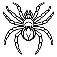 Metallic Tarantula line art vector