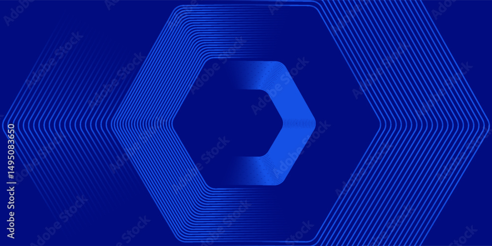 Aufkleber abstract hexagon blue tech finance fintech background abstract pixel pattern. abstract business tech