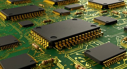 Circuit board with integrated circuits (1)