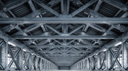 Industrial Strength: A Structural Steel Framework with Rivets and Beams