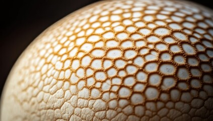 Obraz premium Close-up view of a textured, spherical object