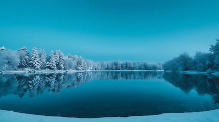 Landscape Wallpaper Winter Snow Scenery Lake Reflection Symmetry Tranquil Natural Scenery
