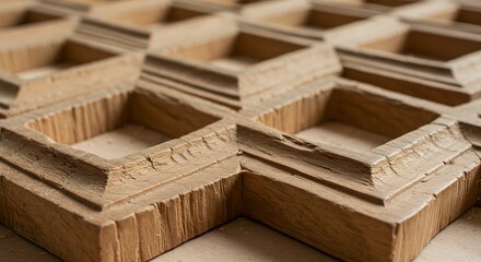 Wooden Lattice Pattern