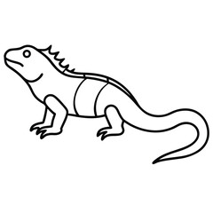 vector illustration of cartoon lizard