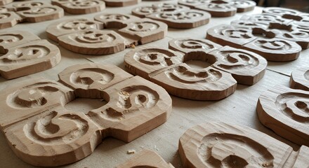 Wooden carved decoration