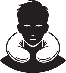 Travel Pillow silhouette vector art illustration. Travel Pillow vector icon.