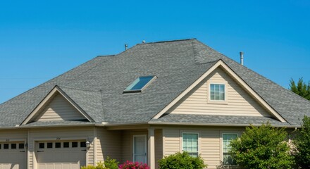Fototapeta premium House with a gray shingle roof