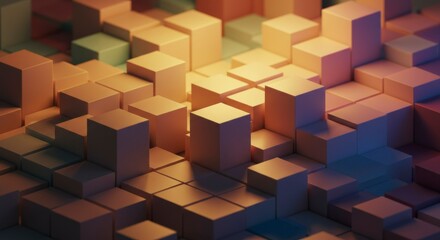 Obraz premium Abstract geometric pattern of cubes (1)