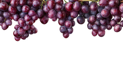 Fototapeta premium Bunch of Red Grapes Isolated on White Background