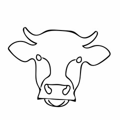 vector image of a Cow