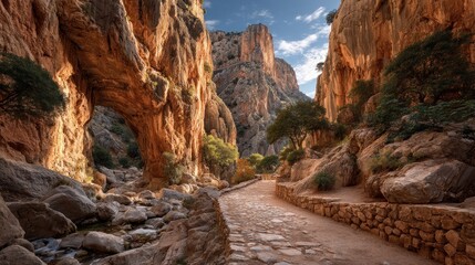 Todra Gorge: A breathtaking canyon landscape with towering rock formations