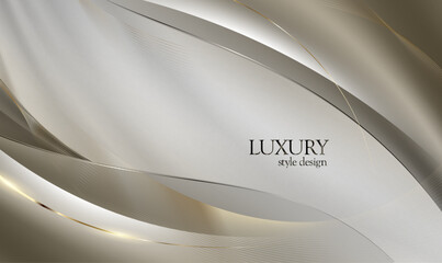 Elegant Luxury Design with Flowing Gold and Metallic Elements.