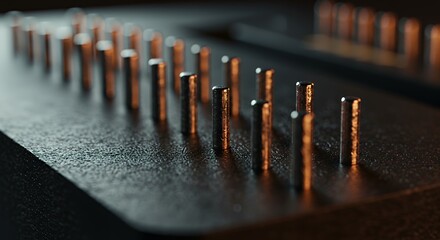 Metal Pins on Board