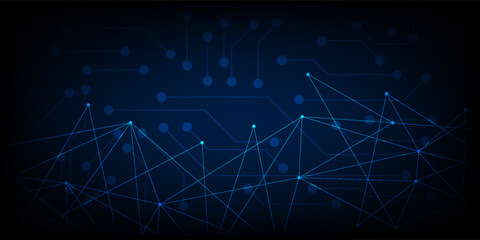 Connected polygons plexus vector background, digital data visualization. vector illustration