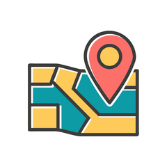 map pointer with pin icon