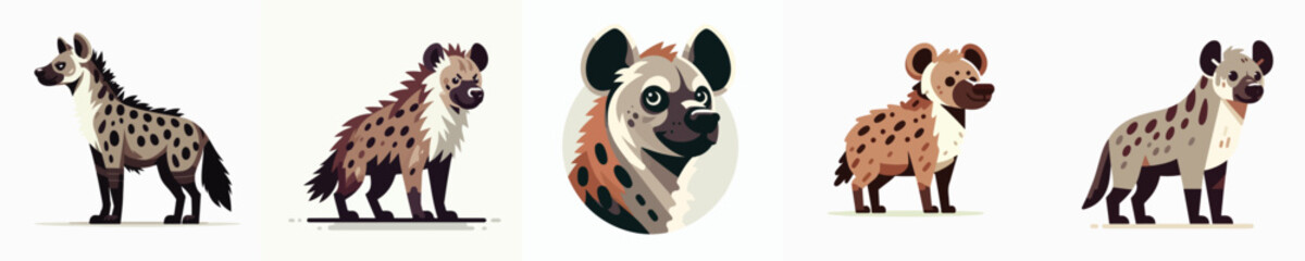 vector of a hyena