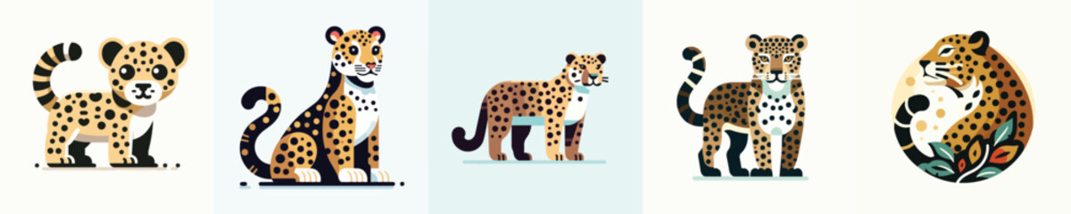 vector of a leopard