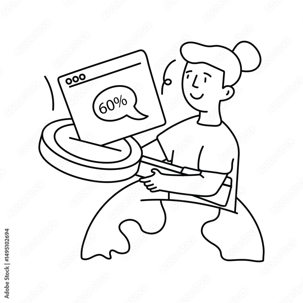 Poster searching address vector outline illustrations. eps 10 file