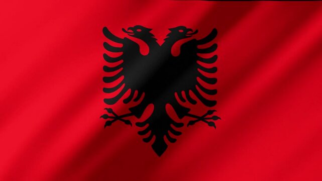 flag of Albania 4k 60FPS