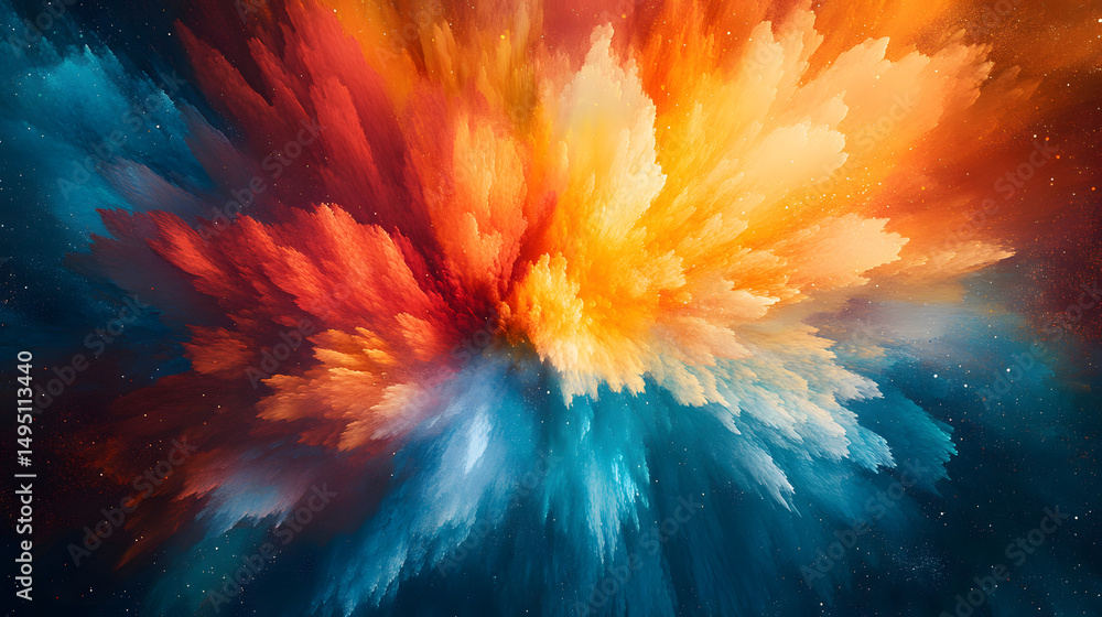Poster dynamic abstract background showcasing vibrant lines in various colors, creating a sense of movement