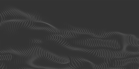 Abstract flowing wavy lines. Digital motion element for modern design. Technology background.