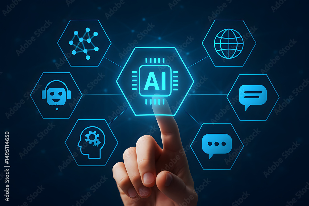 Aufkleber ai technology and innovation: an image showcasing the cutting-edge technology of artificial intellig