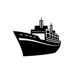 Obraz premium freight ship vector illustration