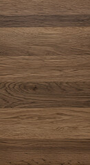 Naklejka premium Close-up view of a dark brown wood grain surface. Detailed wood texture with horizontal wood grain patterns. Interior design material sample for furniture or cabinetry.