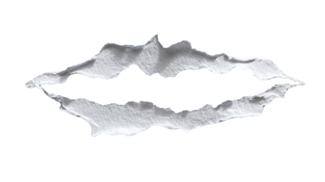 Abstract White Texture: A minimalist abstract featuring a rough, textured ring of white material against a plain backdrop. The object's tactile quality draws the eye, hinting at form and detail.